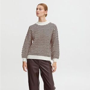 ICHI Alpaca Blend Pullover Knit Sweater